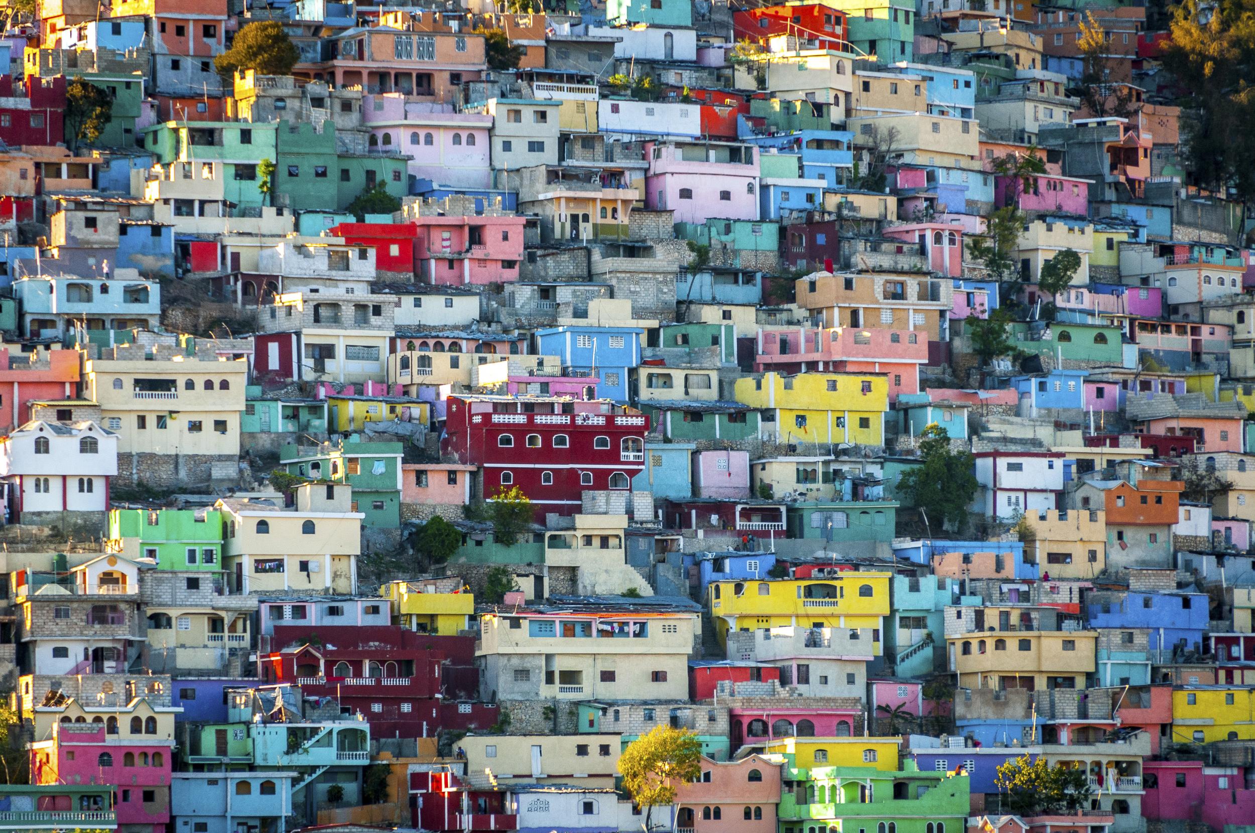 Colourful houses in Port-au-Prince