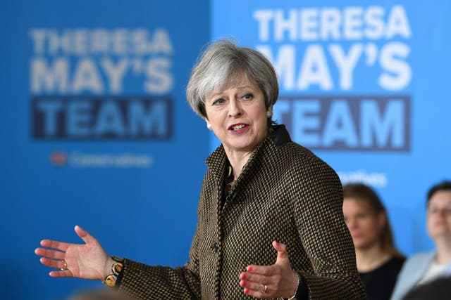 Theresa May speaking in Harrow