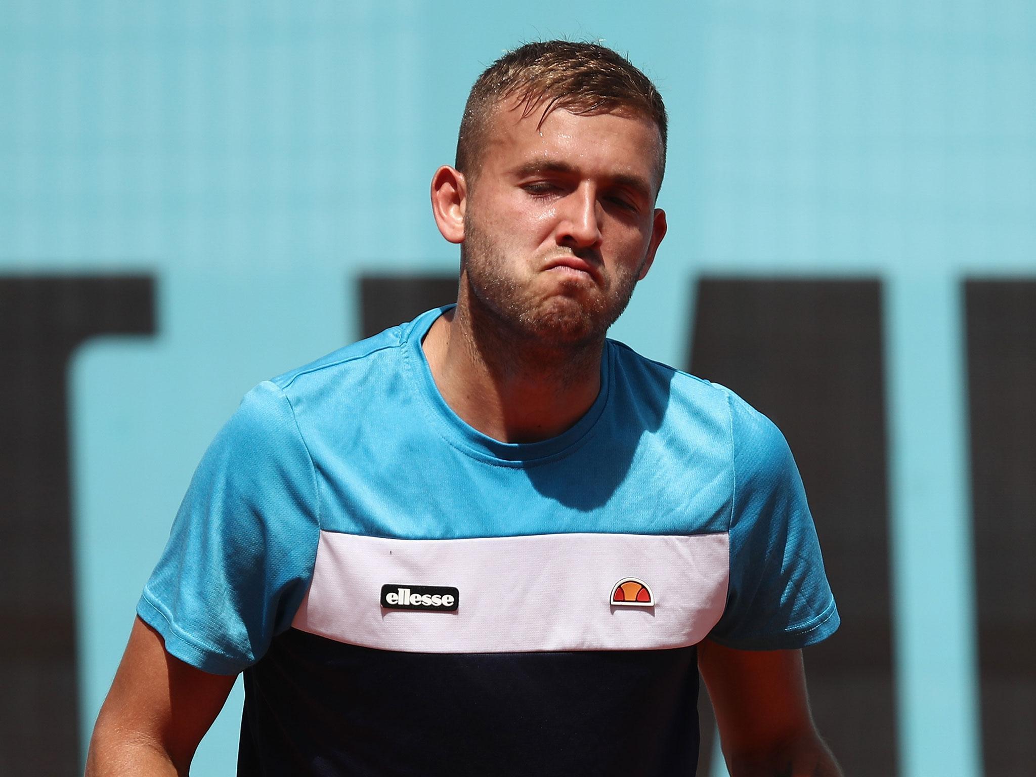 Dan Evans is out of the Madrid Open after defeat in the first round