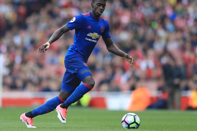 Axel Tuanzebe in action for United on Sunday afternoon