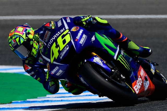 Valentino Rossi said he was 'lucky' to finish the Spanish Grand Prix after developing a vibration