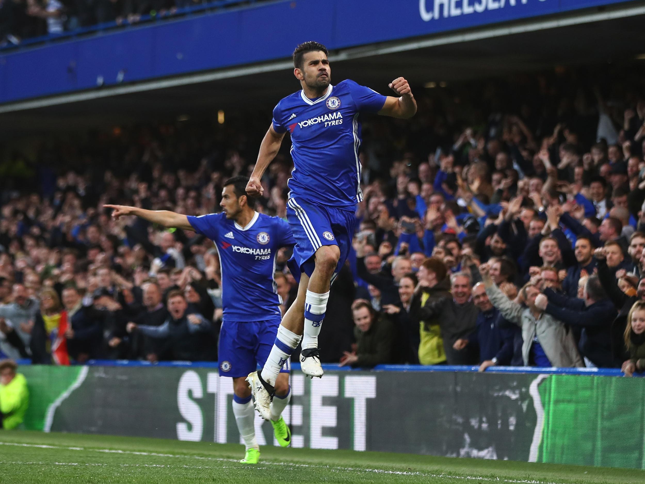 Costa celebrates giving Chelsea the lead (Getty)