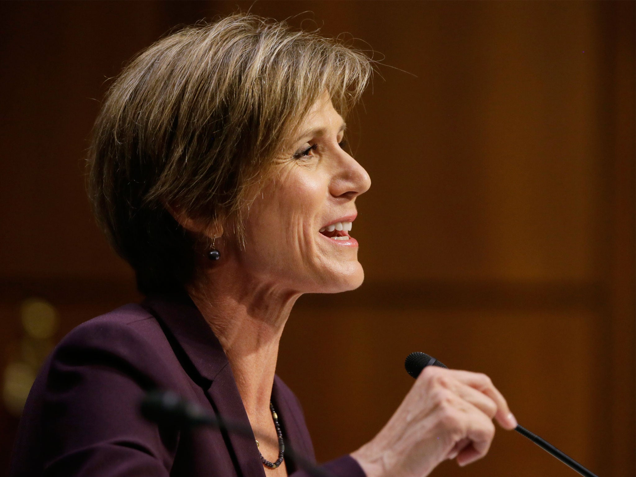 Former Deputy Attorney General Sally Yates testifies before the Senate Judiciary Committee on Russian interference in the 2016 US election