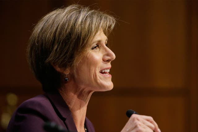 Former Deputy Attorney General Sally Yates testifies before the Senate Judiciary Committee on Russian interference in the 2016 US election