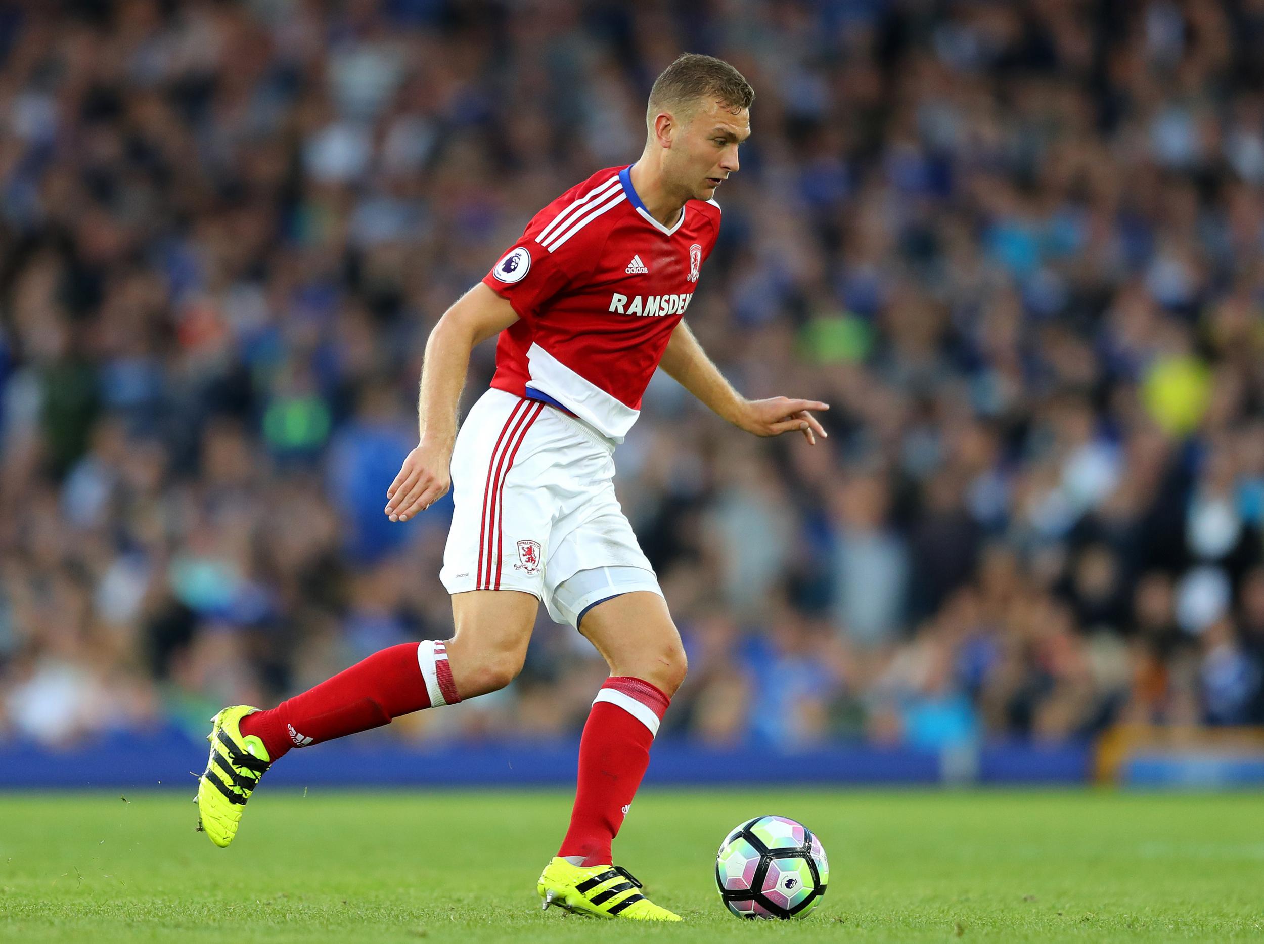 &#13;
Ben Gibson in action for Boro &#13;