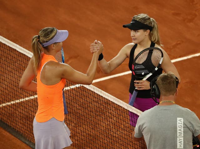 The pair exchanged a terse handshake after Bouchard's victory