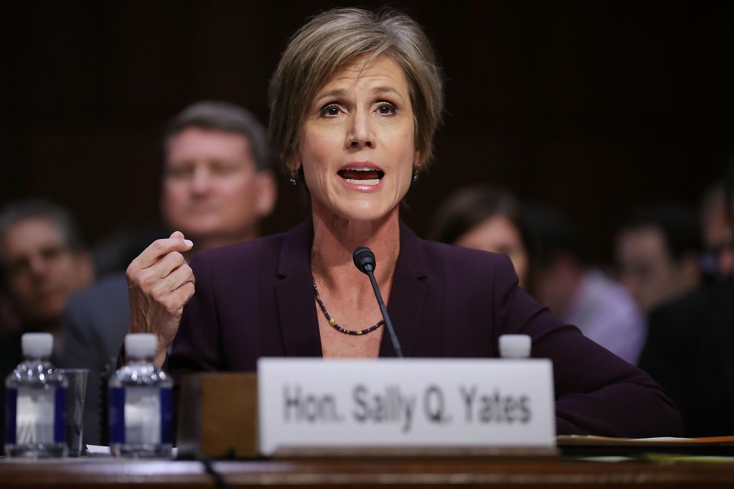 Sally Yates appeared in front of a Senate committee