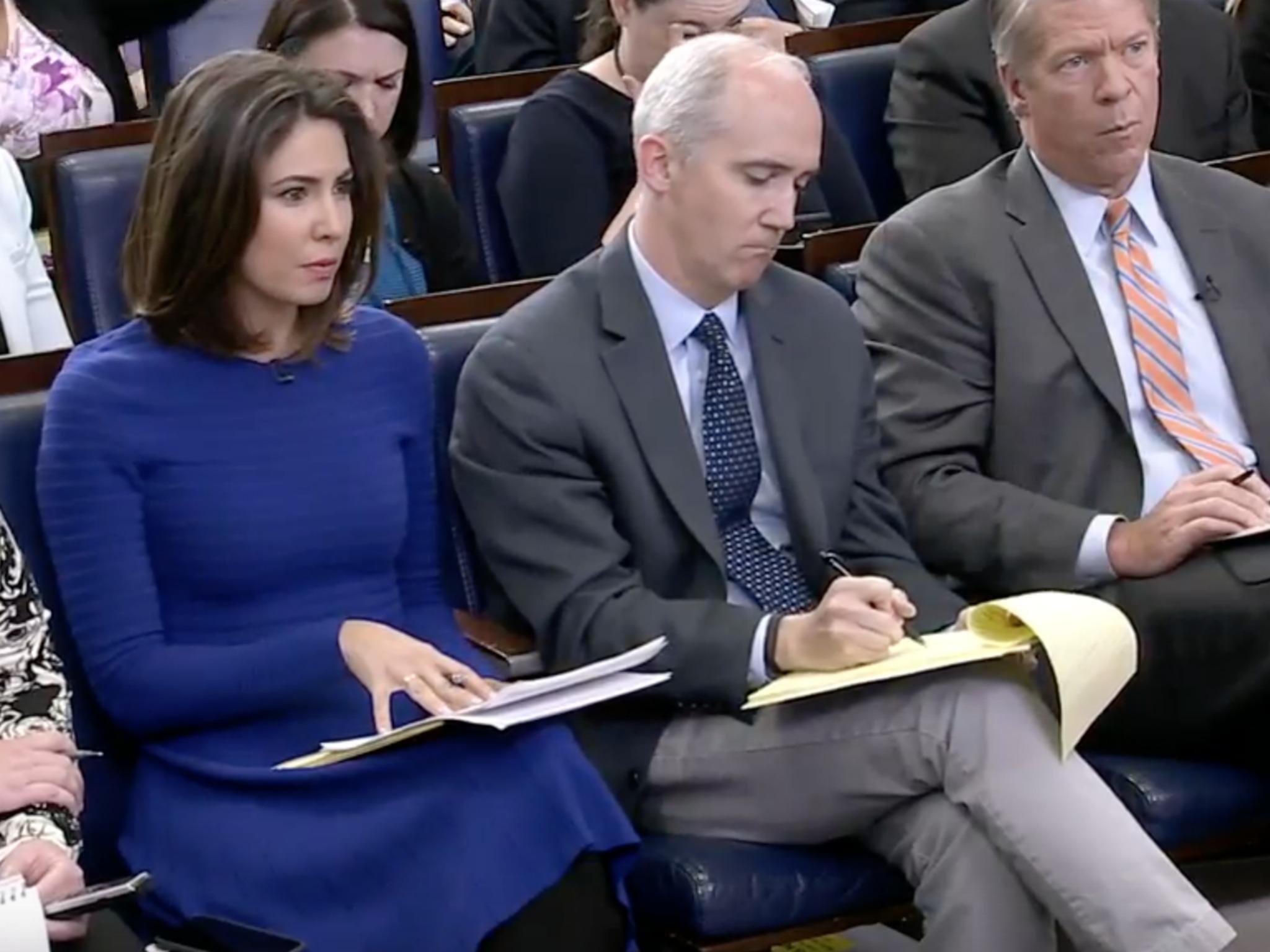 ABC's Cecile Vega presses White House Press Secretary Sean Spicer during a press briefing