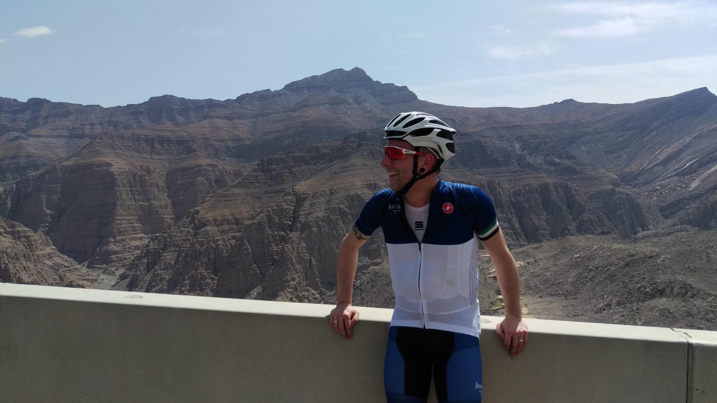 Thousands wouldn't, but Mark enjoyed the switchbacks riding up Jebel Jais