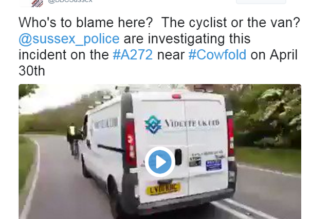 BBC Sussex tweeted the footage of the incident to 'stimulate debate'