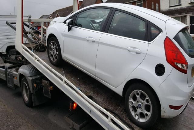 The learner driver and the examiner were given a lift back to the test centre after the car was seized