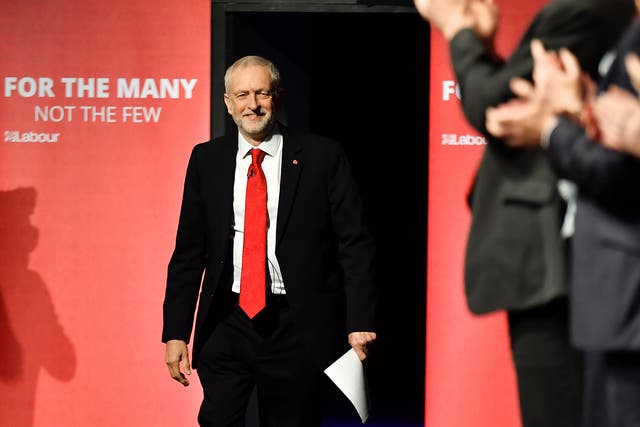 Labour Party leader Jeremy Corbyn arrives to speak at the Labour Party general election campaign launch at Event City in Manchester