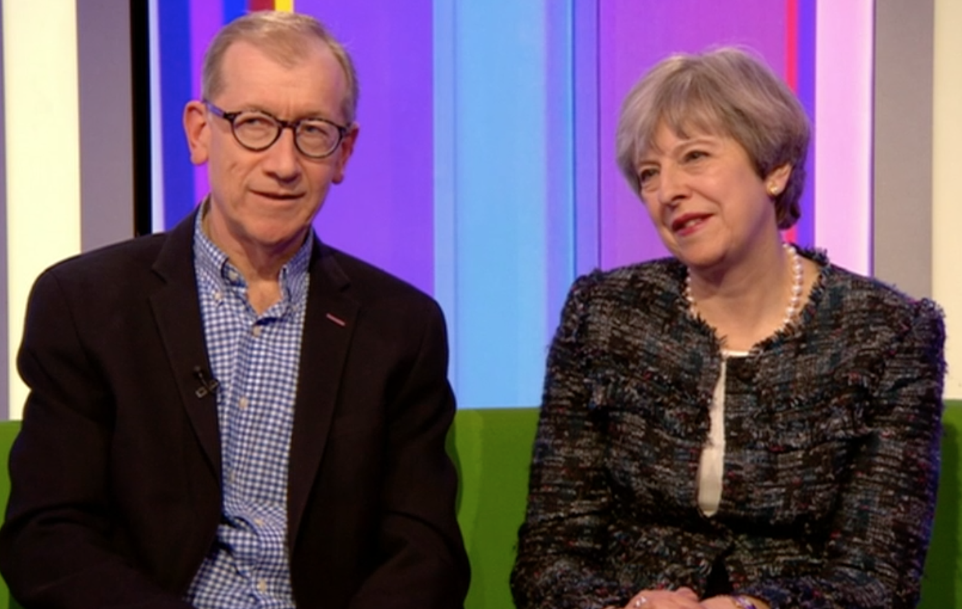 Theresa May appeared on The One Show with her husband, Philip