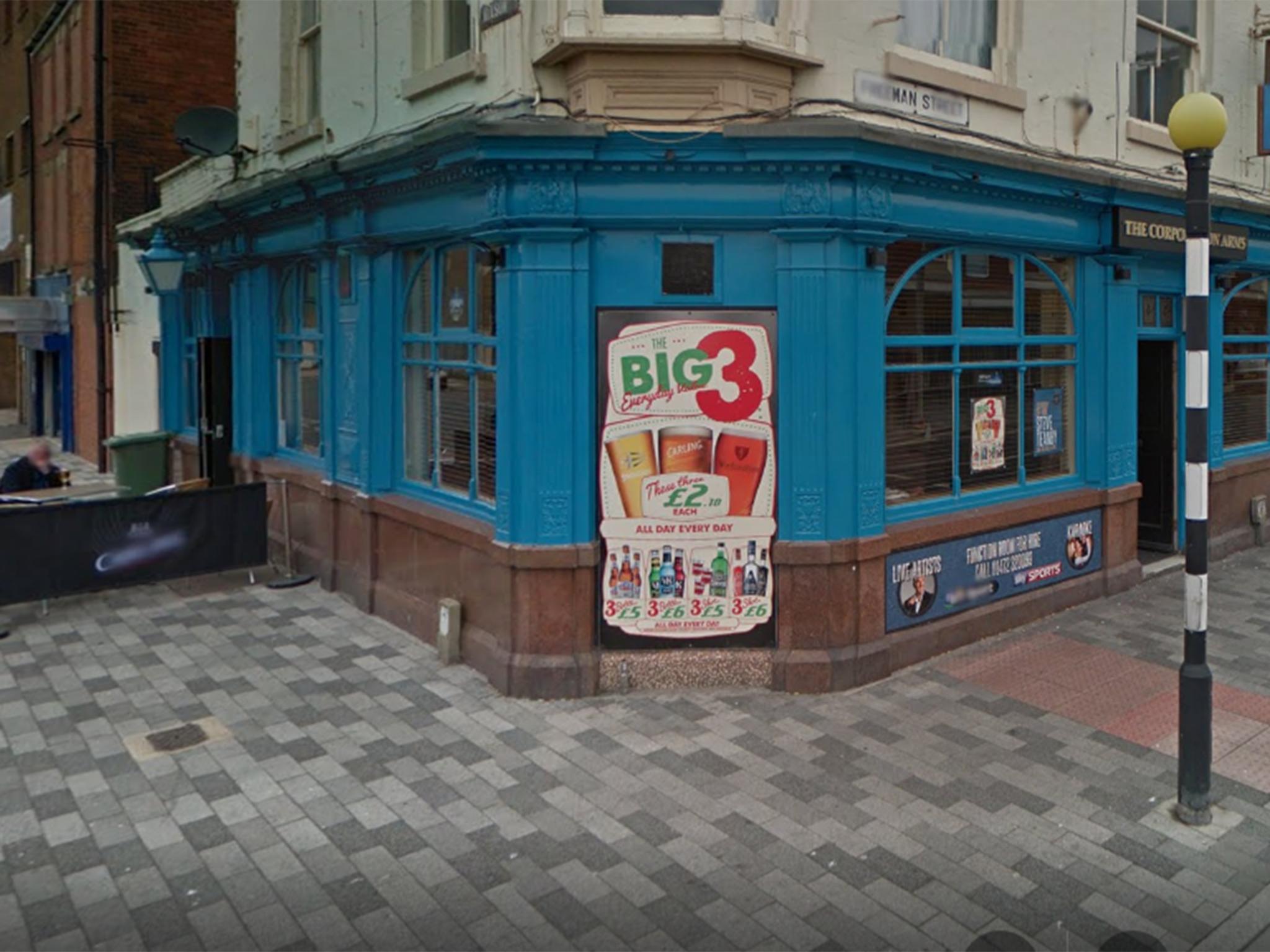 The incident took place at the Corporation Arms in Grimsby