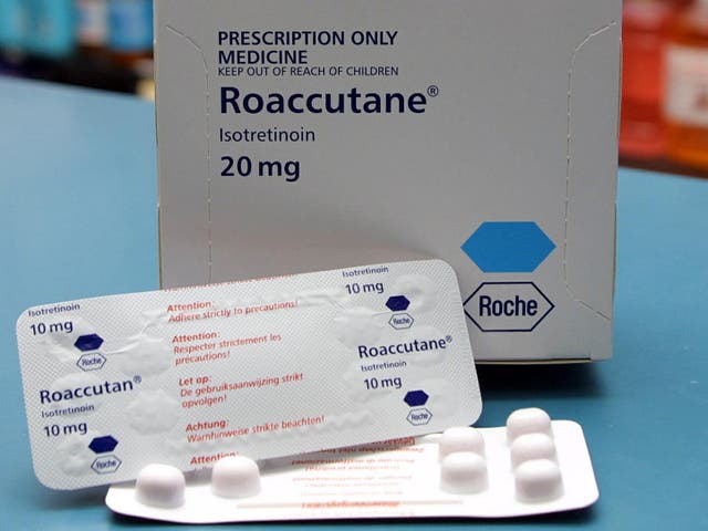 <p>Acne drug Roaccutane</p>