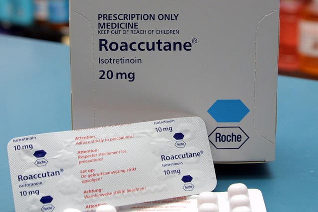 <p>Acne drug Roaccutane</p>