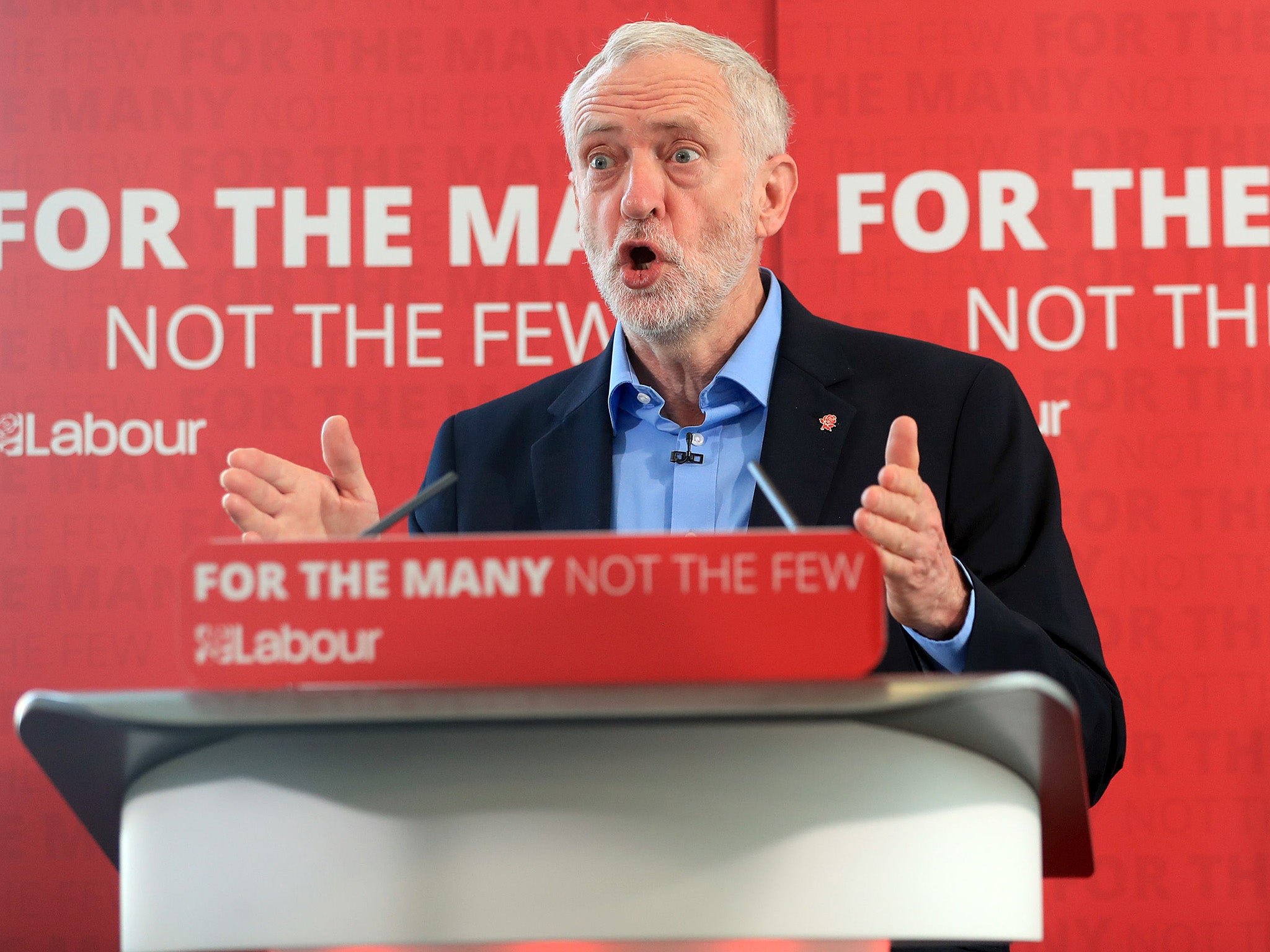 Jeremy Corbyn reacted with shock to the CPS announcement