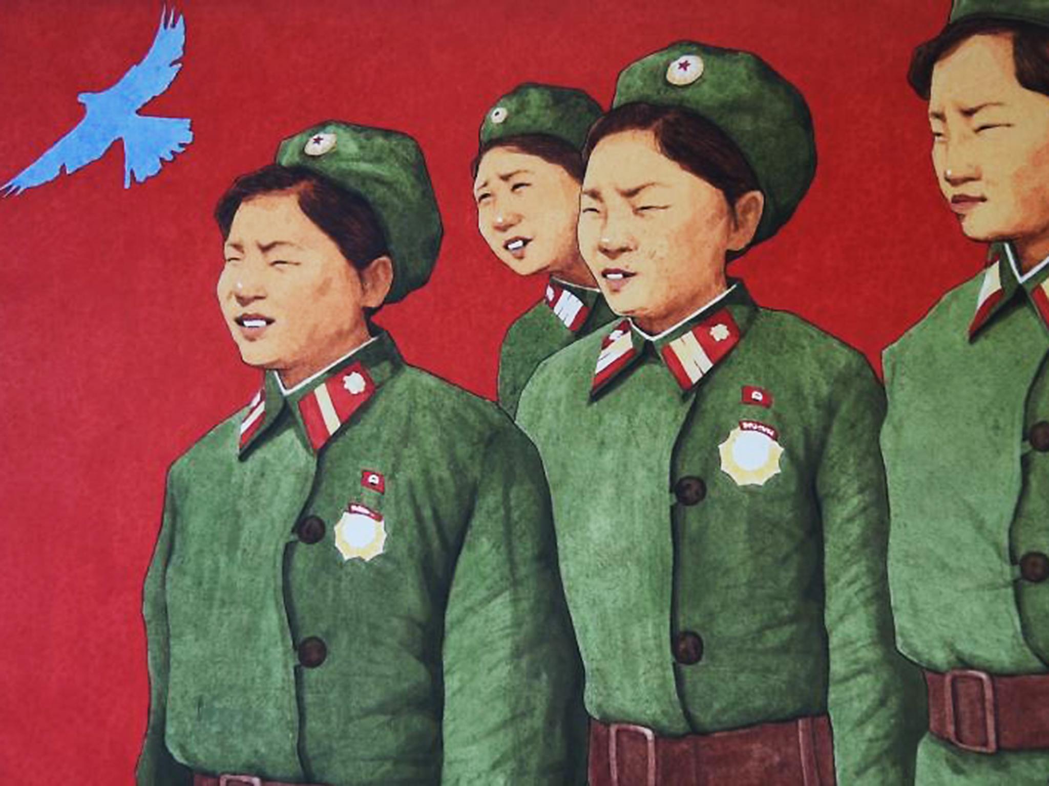 North Korea defector art