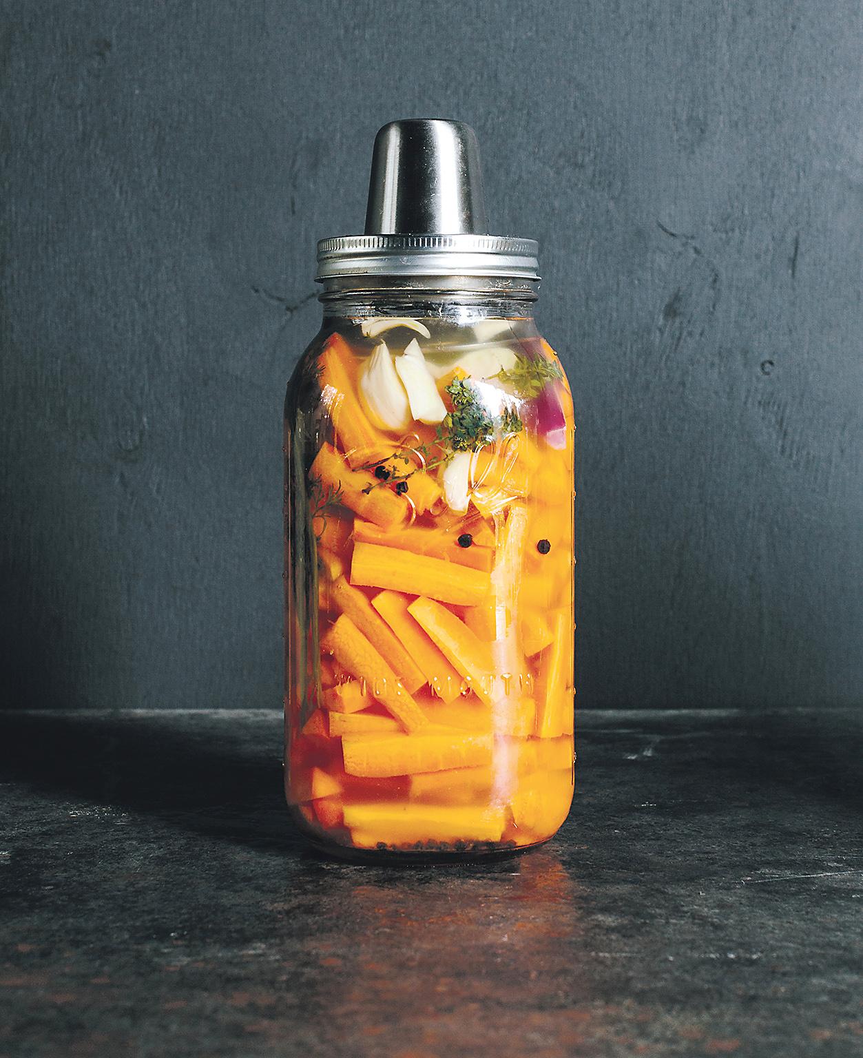 Fermentation relies on bacteria to do the preserving and the food remains raw