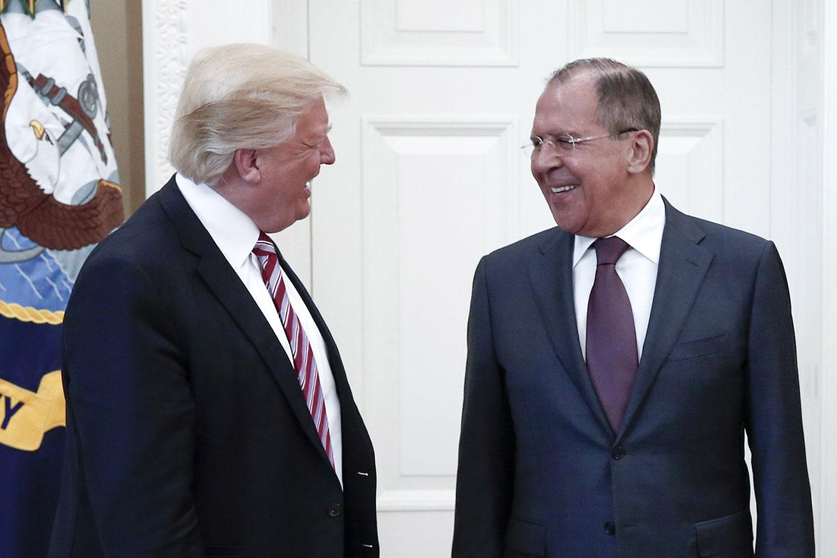 Donald Trump with Sergei Lavrov