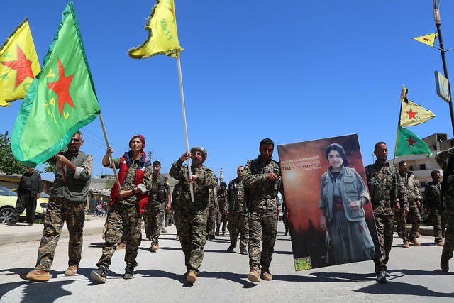 Fighters from the Kurdish People's Protection Units