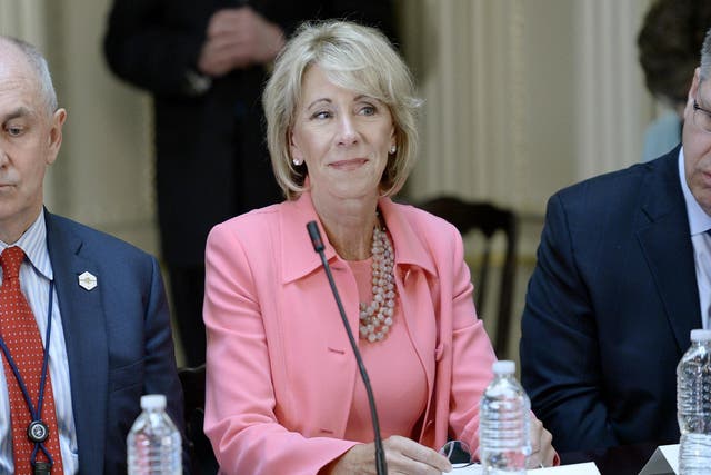 US Secretary of Education Betsy DeVos was booed by students while trying to speak at their commencement