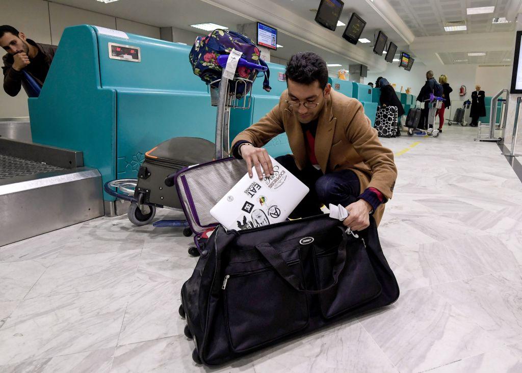 The laptop ban - seen here in Tunisia - is set to be announced on flights from the UK