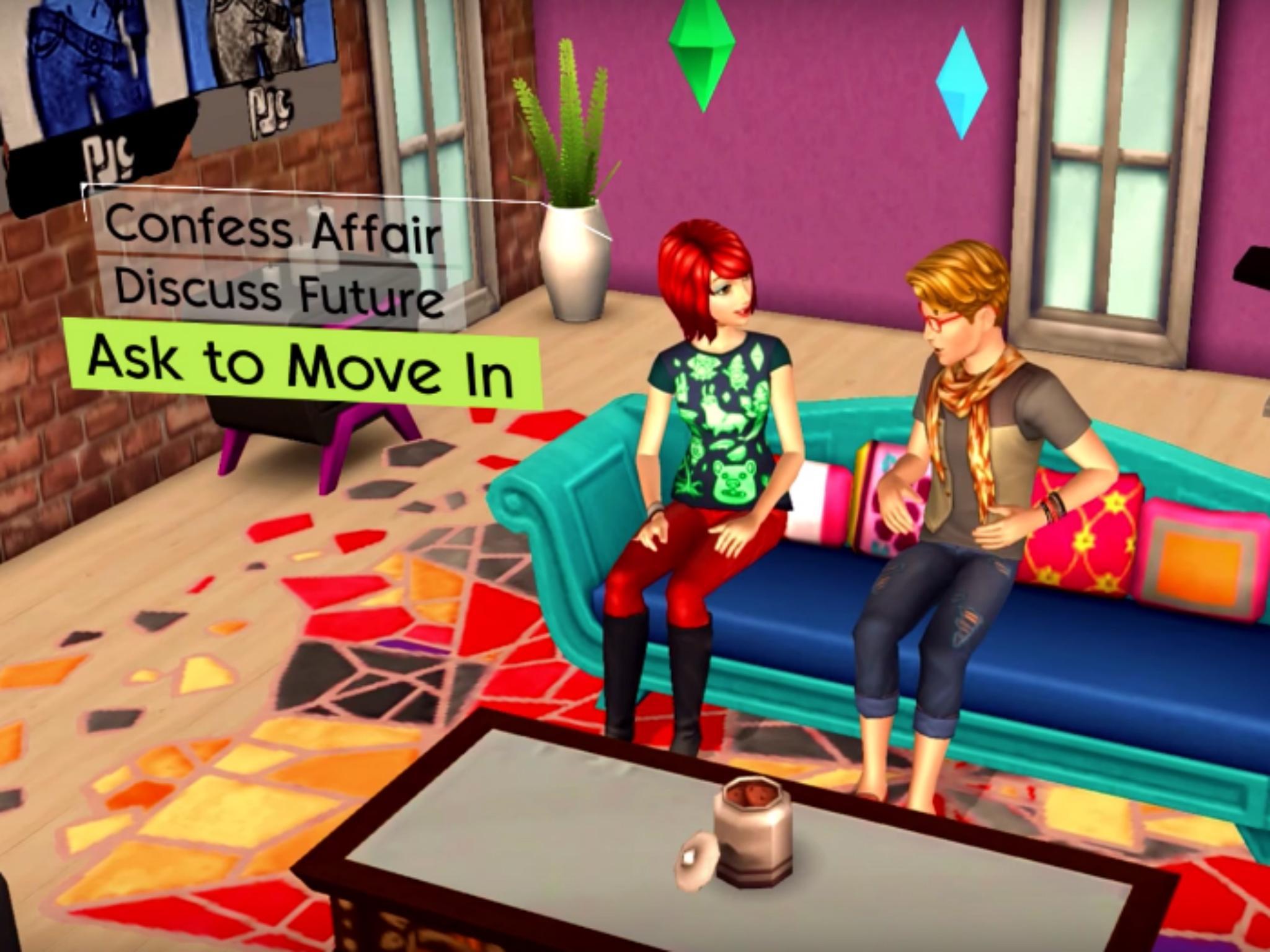 children on the sims mobile game