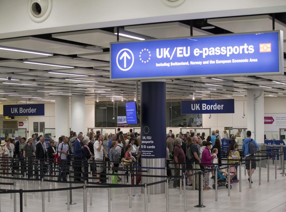 The UK border for EU nationals at Gatwick airport