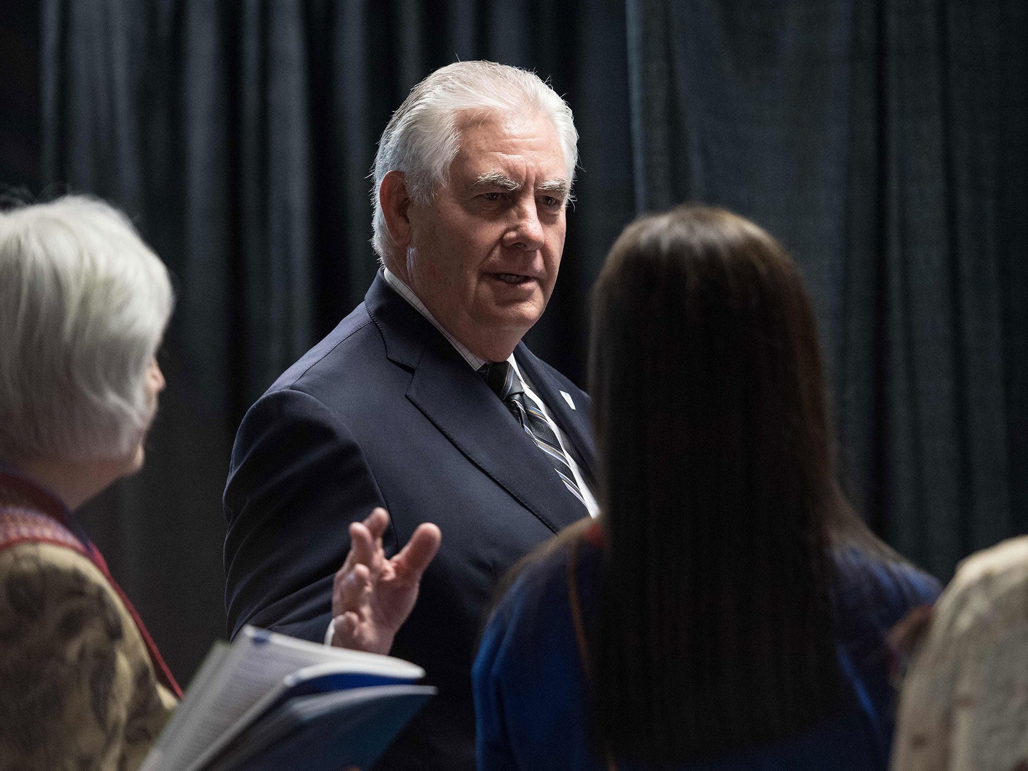 US Secretary of State Rex Tillerson at the Arctic Council meeting in Fairbanks, Alaska