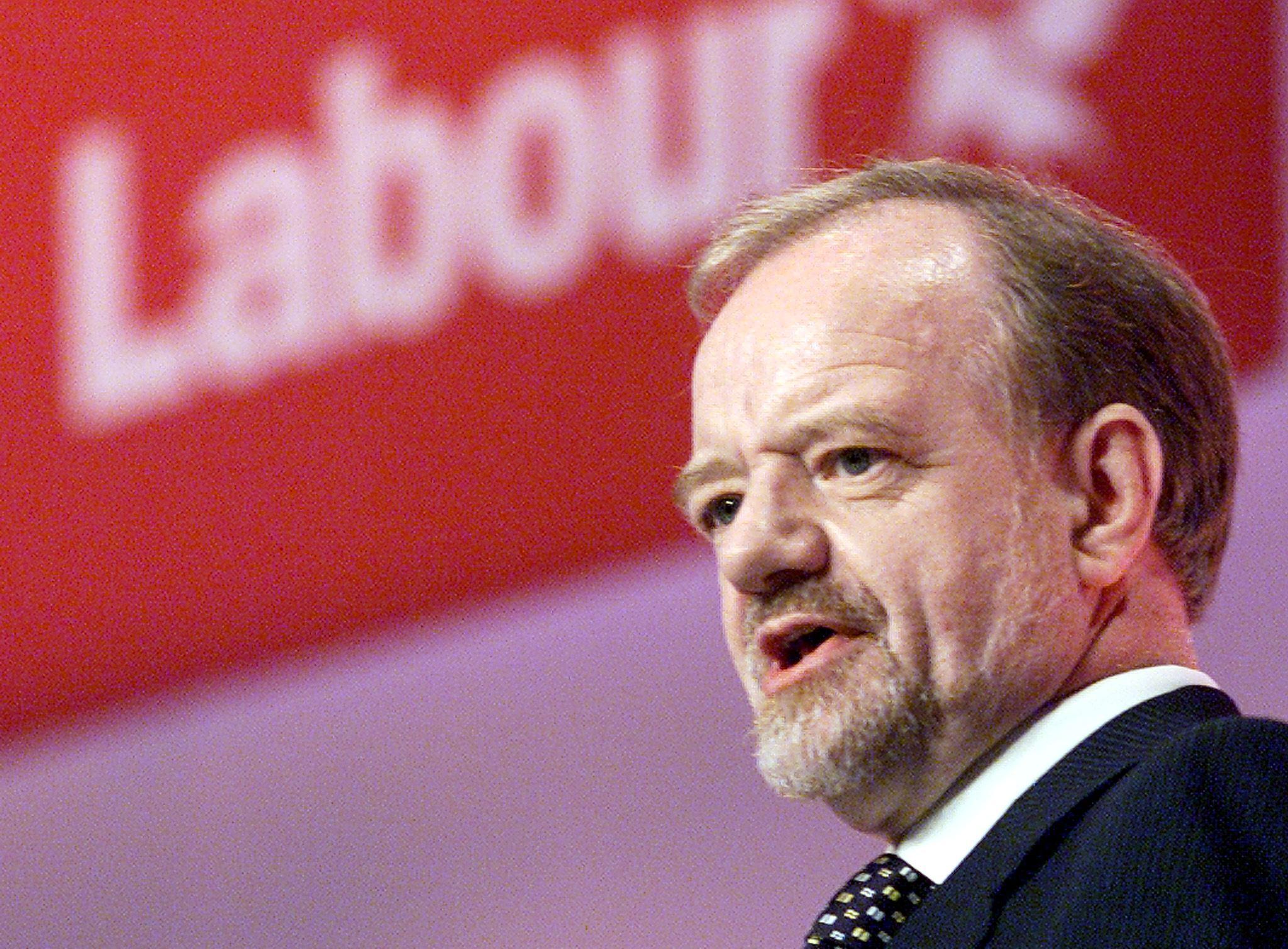 Former Foreign Secretary Robin Cook delivers a speech at the year 2000 Labour Party Conference in Brighton