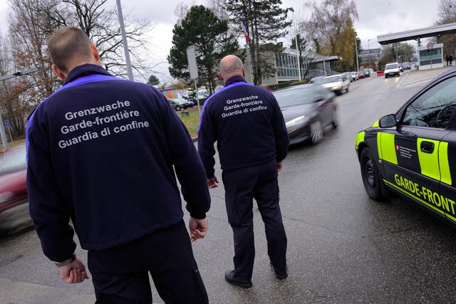 Swiss border guard [not pictured] accused of causing woman's baby to be stillborn