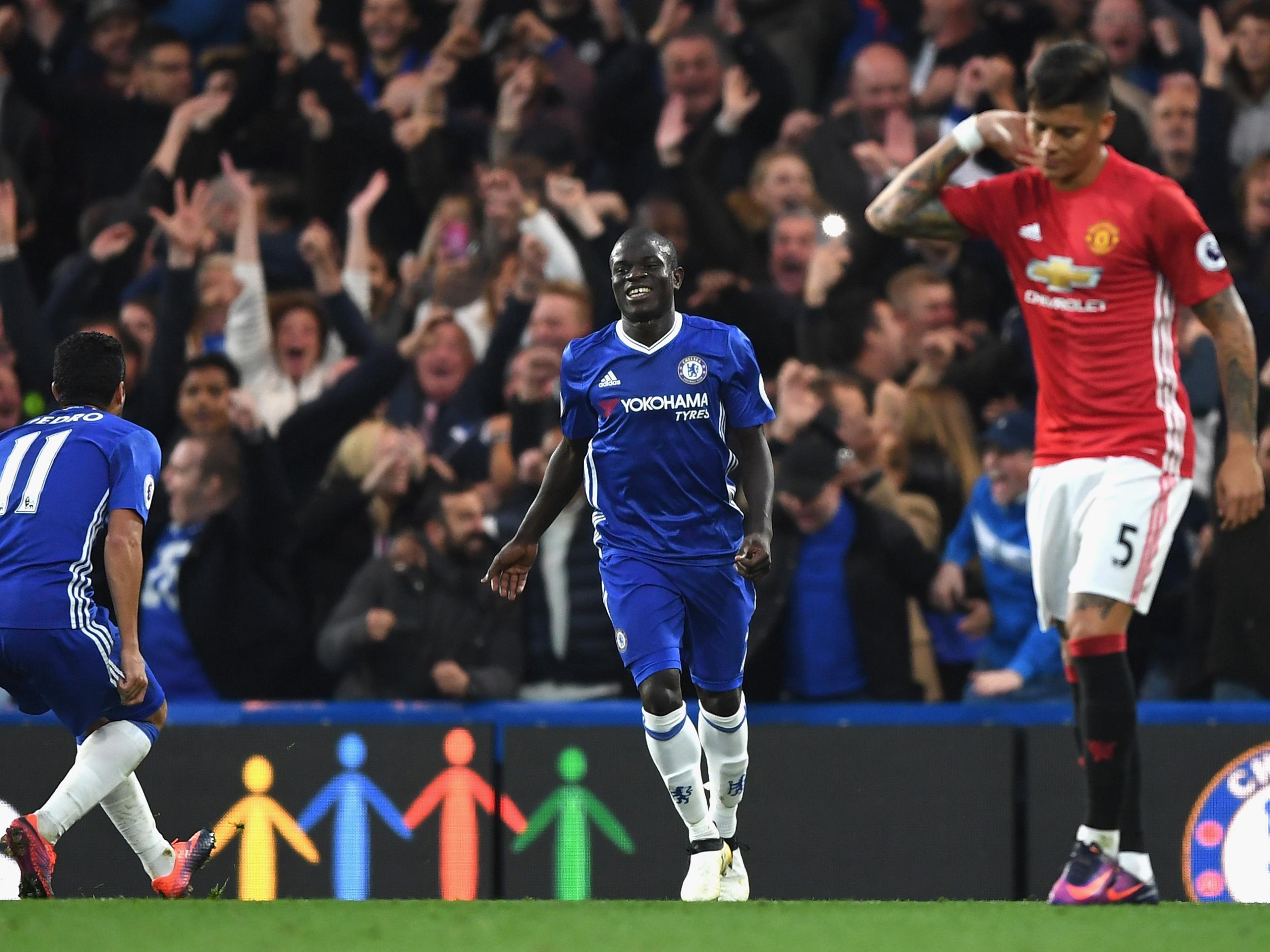 N'Golo Kante rounded off the scoring in the rout against United