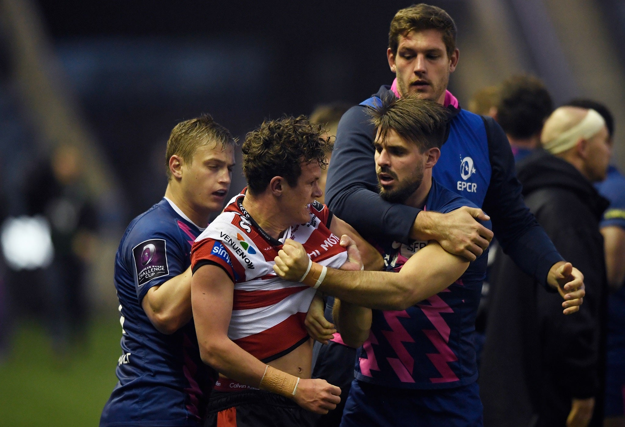 Tempers flare between Billy Burns and Hugo Bonneval