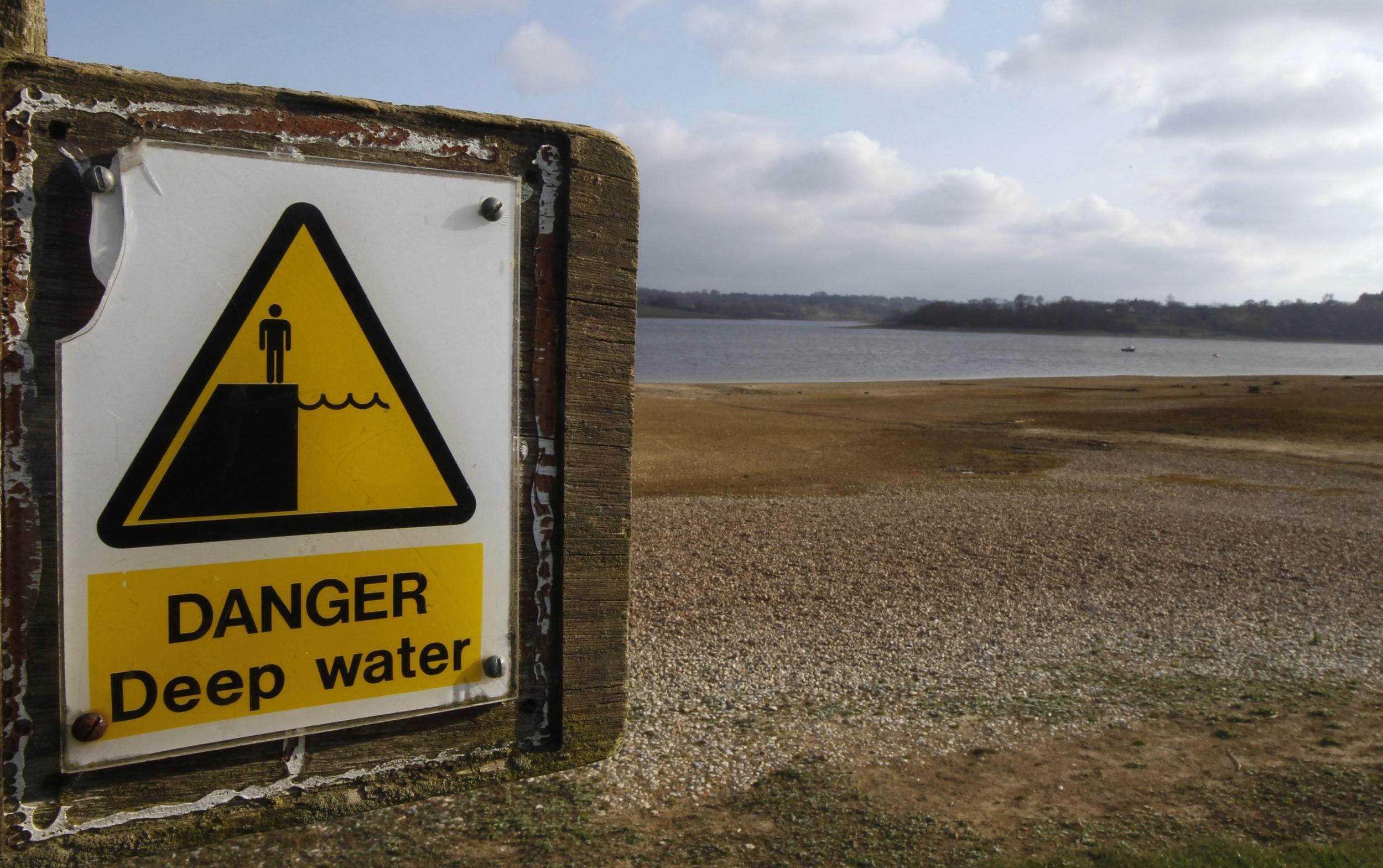 Bewl Reservoir near Lamberhurst in 2012 following one of the driest two-year periods on record in Britain