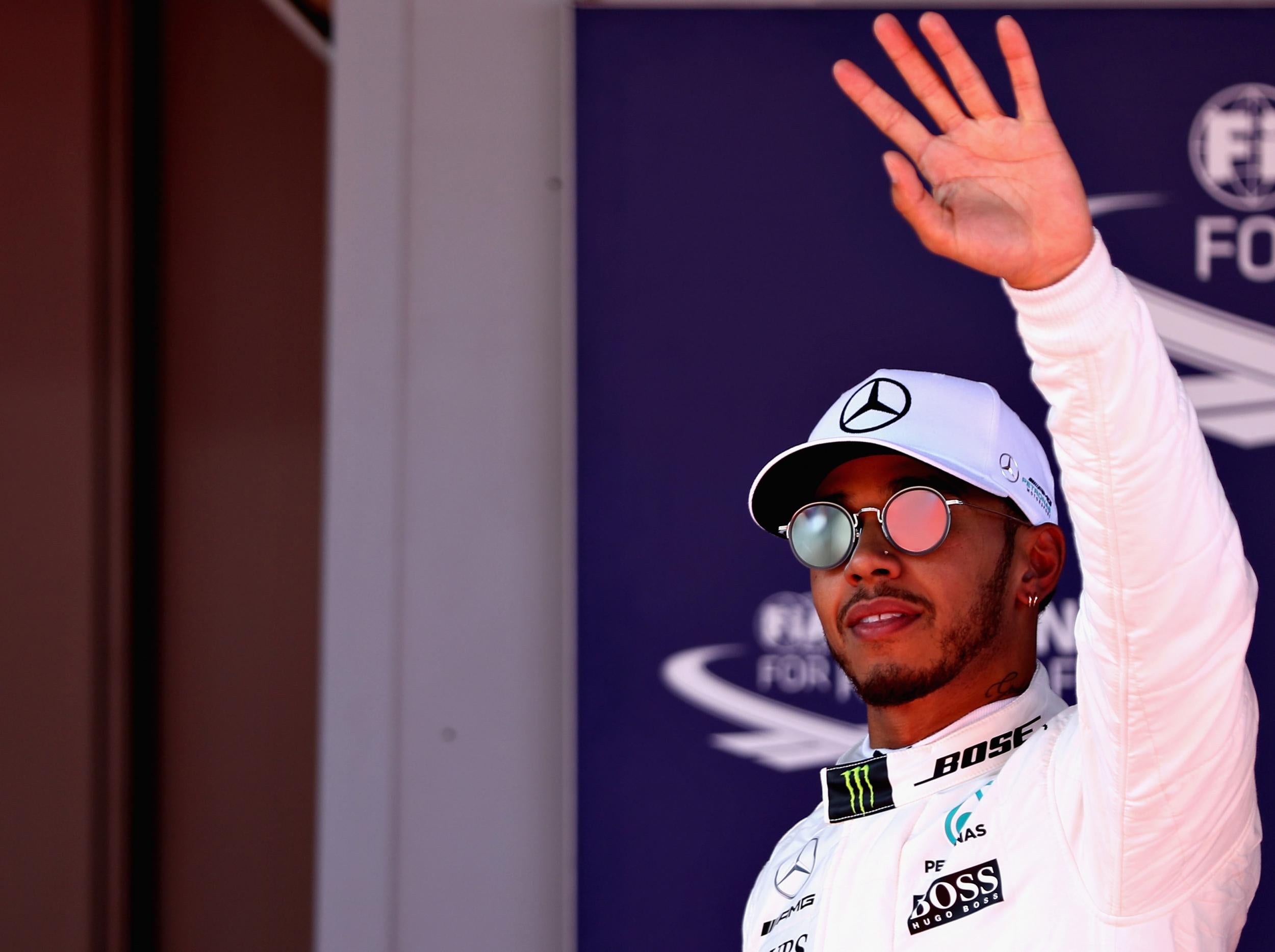 Hamilton will start in pole position on Sunday