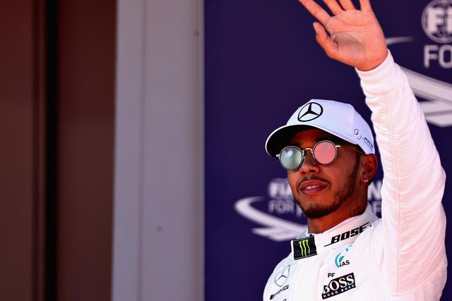 Hamilton will start in pole position on Sunday