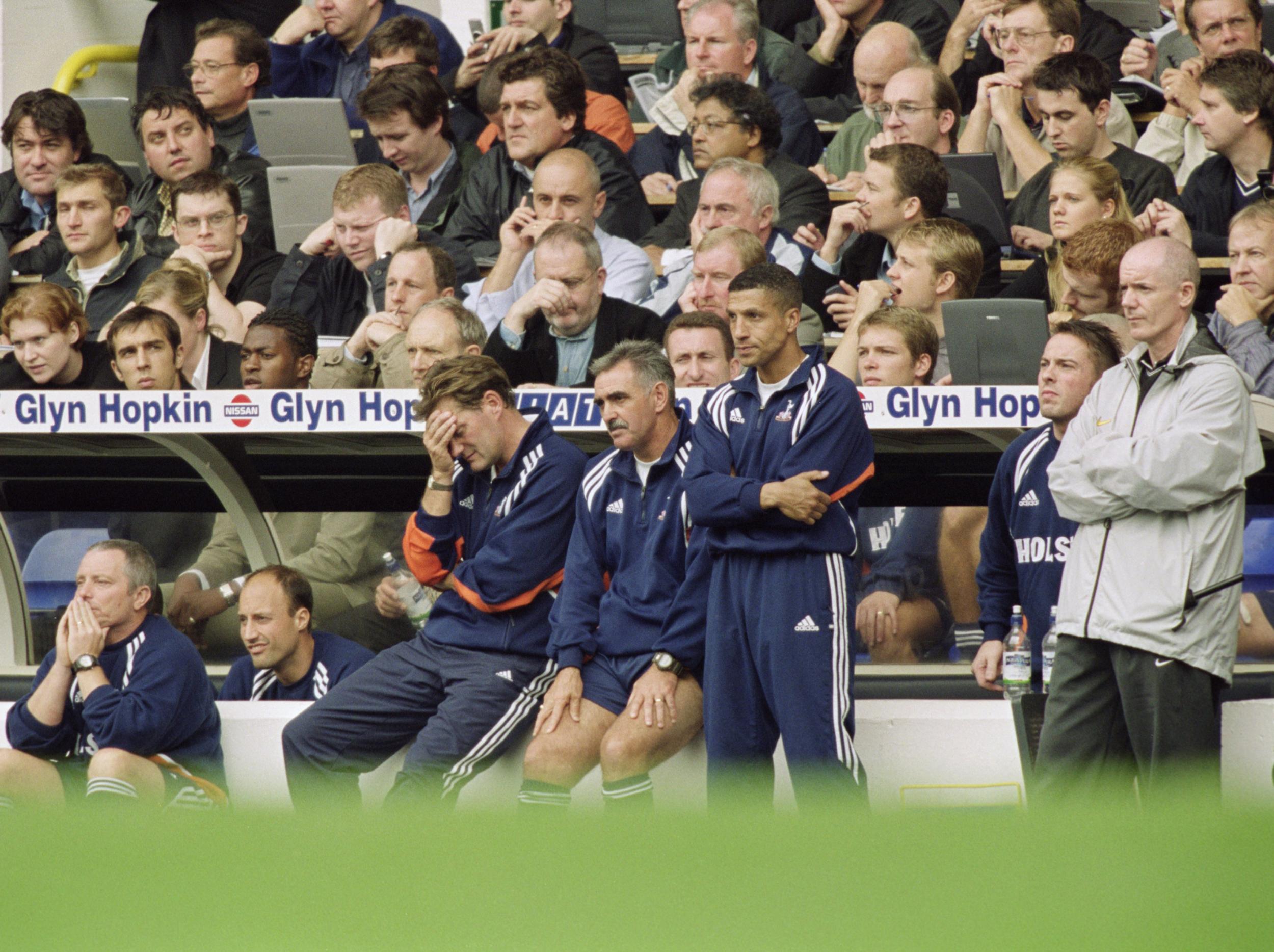 Hoddle could not bare to watch as United beat Spurs 5-3 in 2001