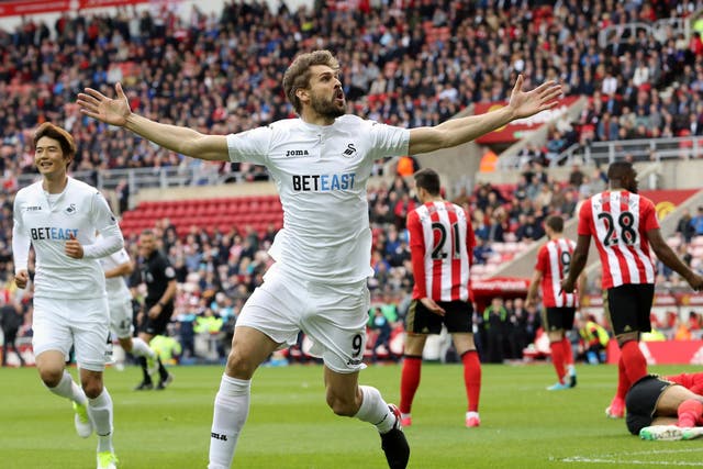 Llorente gives Swansea a crucial lead in their fight against relegation