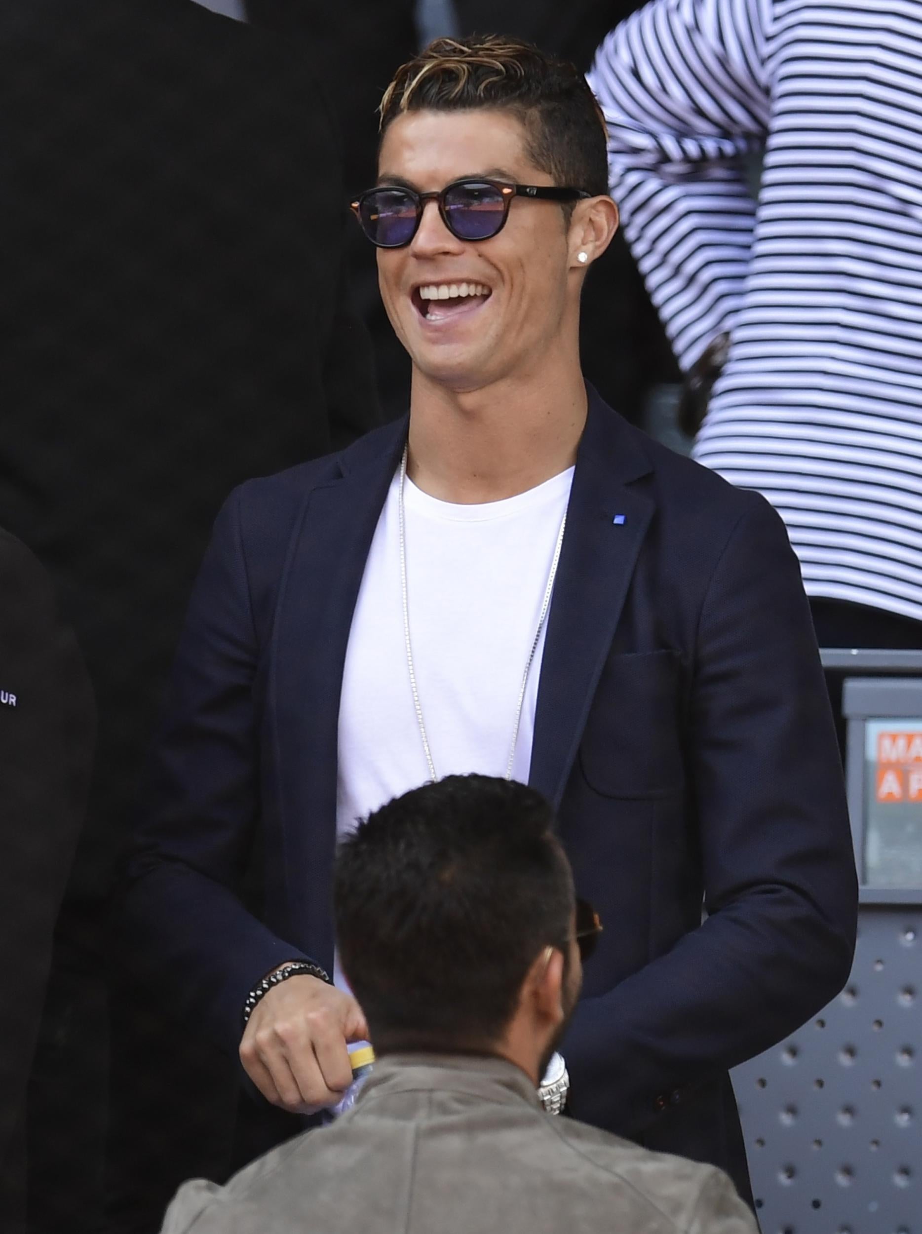 Ronaldo was in the crowd to watch Nadal's victory
