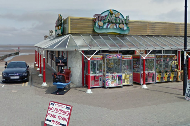 The mother said the incident took place at The Mint Arcade in Cleethorpes, Lincolnshire