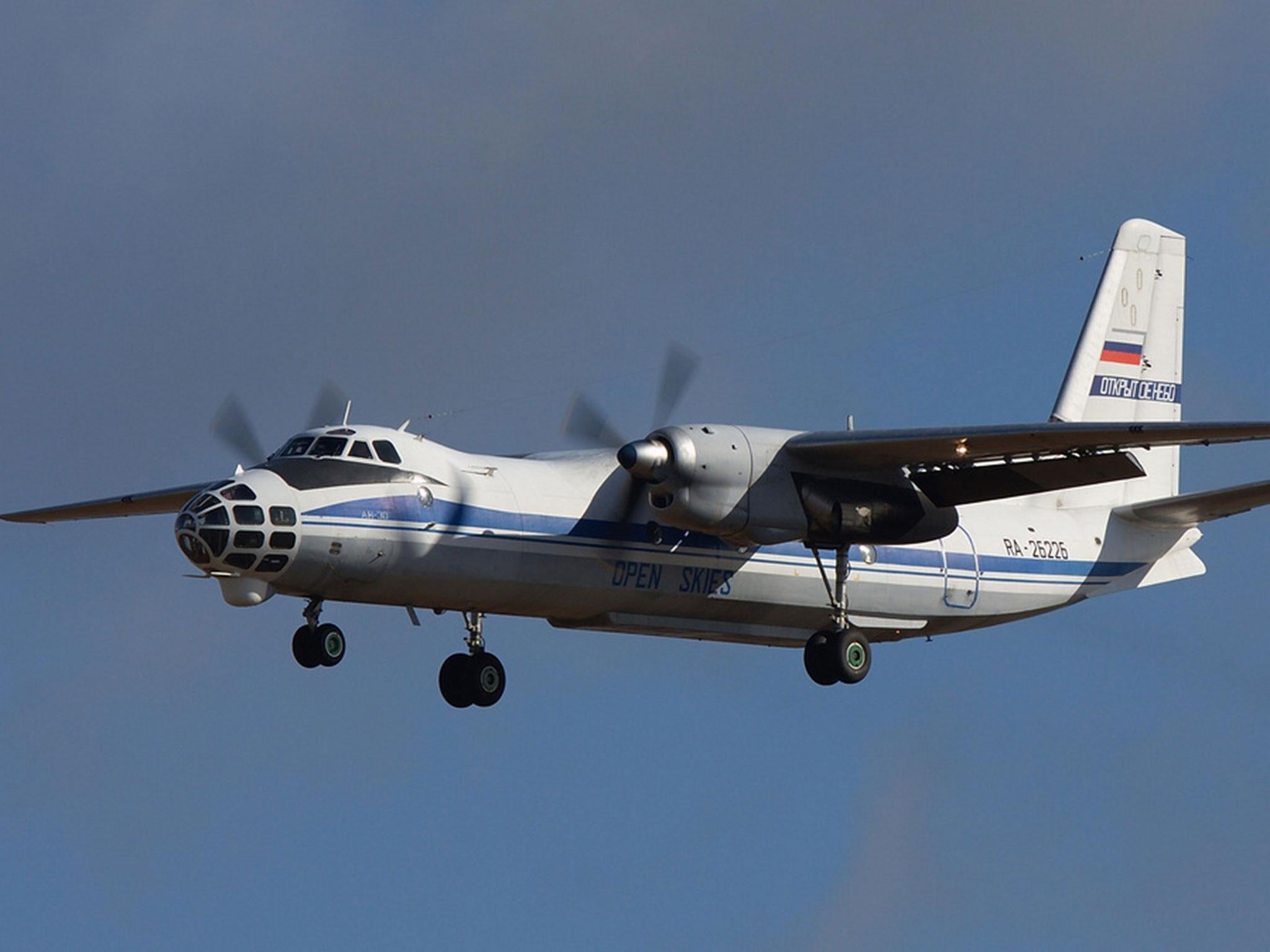 RAF personnel will be on board the Russian Antonov An-30B as it conducts its flights