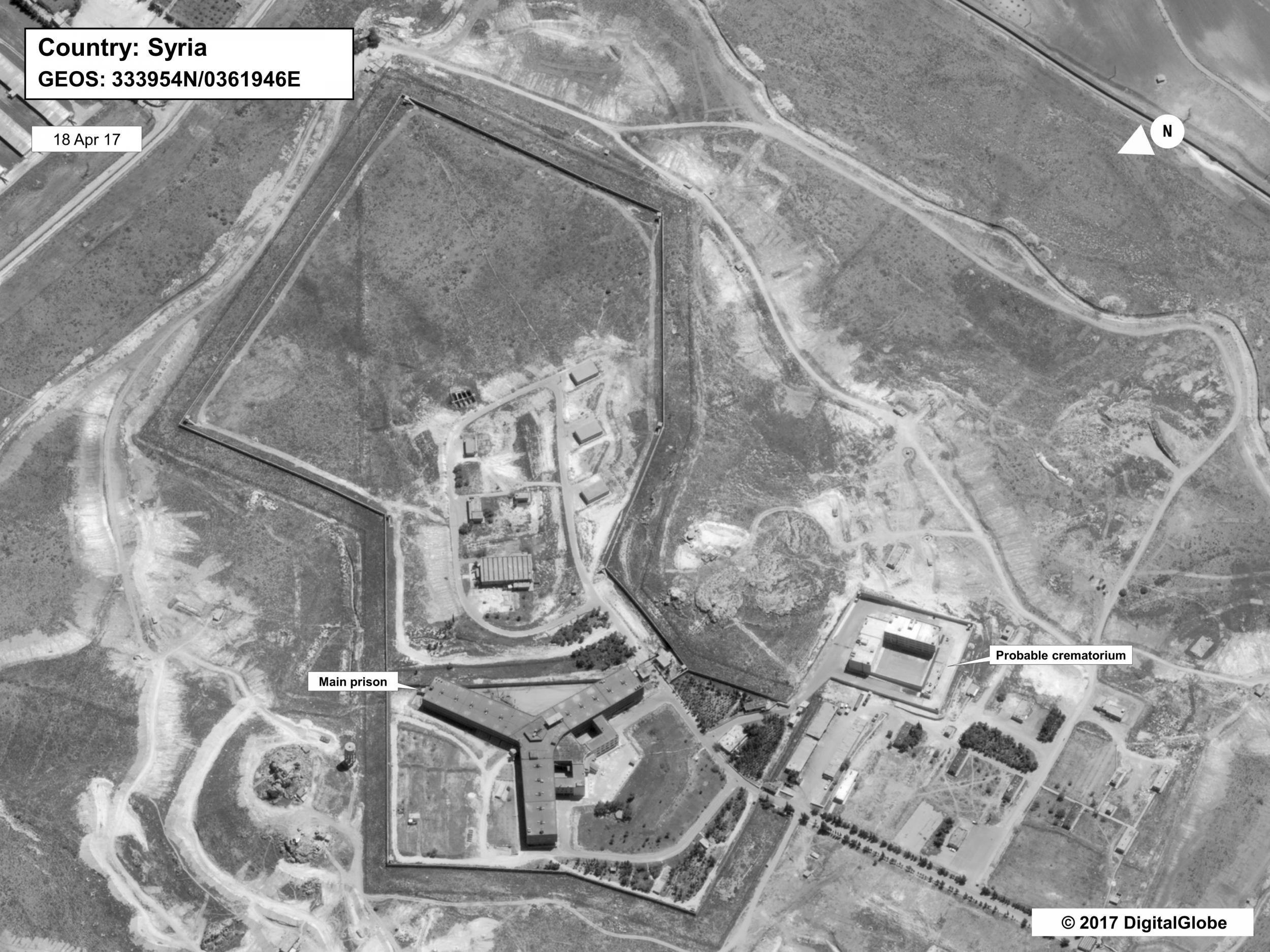 The State Department said it believed the facility had been built at a prison north of Damascus