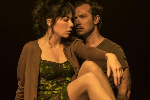 Jude Law as Gino and Halina Reijn as Hanna in Ivo van Hove's production of 'Obsession' at the Barbican