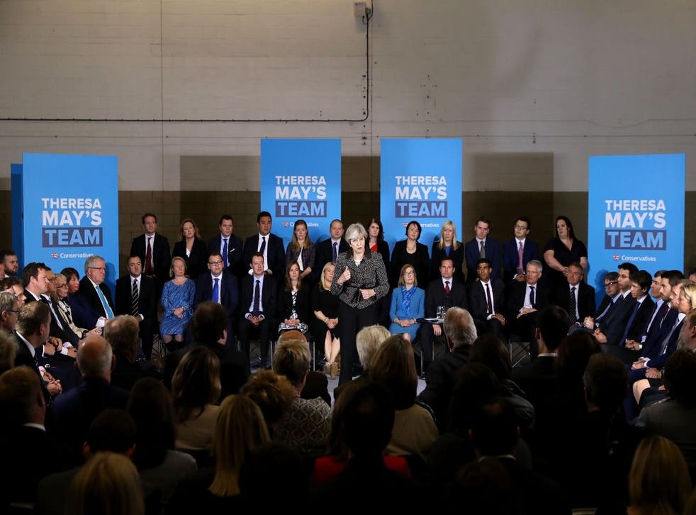 Theresa May has erased all notion of the Conservative Party from campaign posters and leaflets