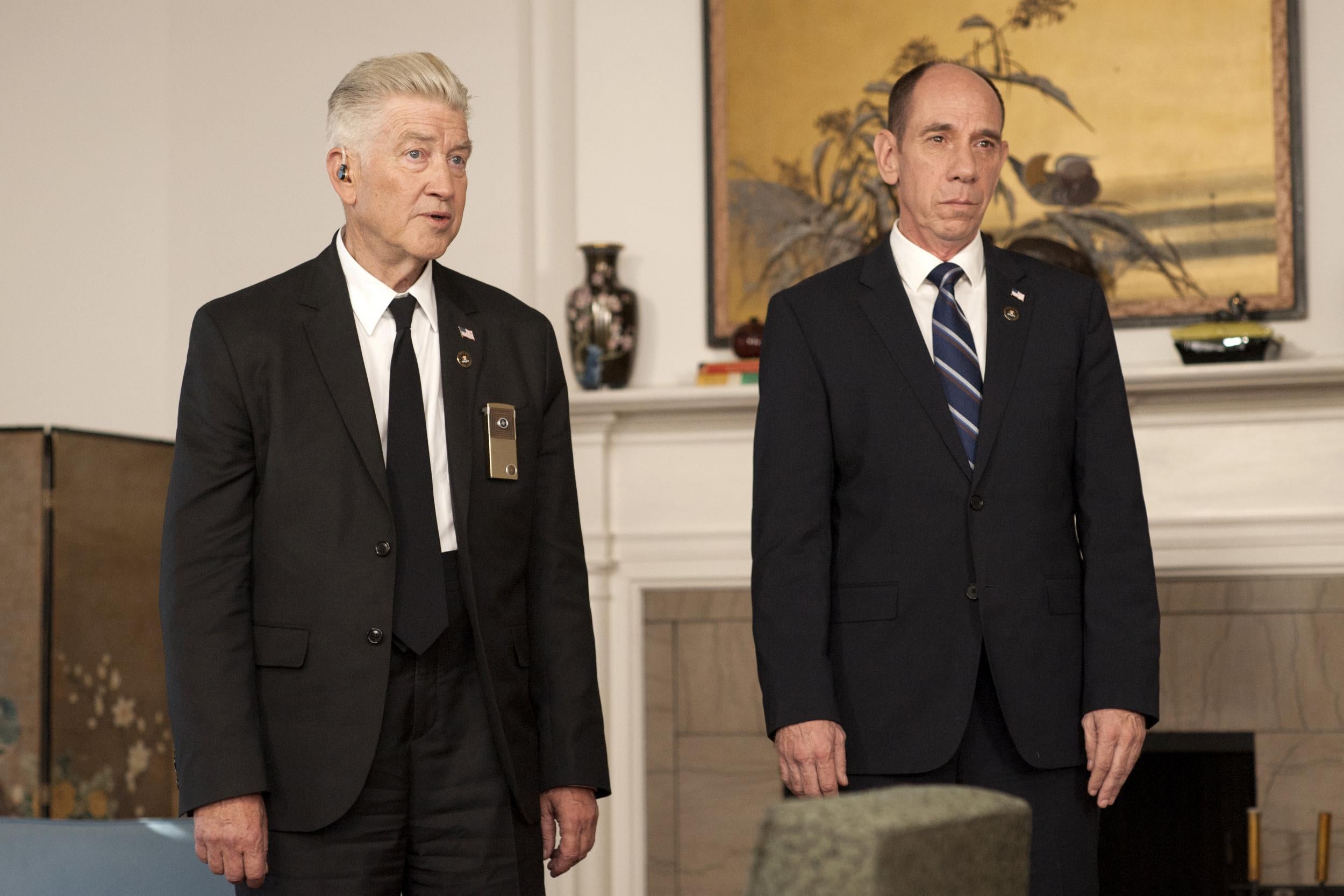 ‘Twin Peaks’ creator David Lynch (left) with Miguel Ferrer, who died in January this year after filming the new series