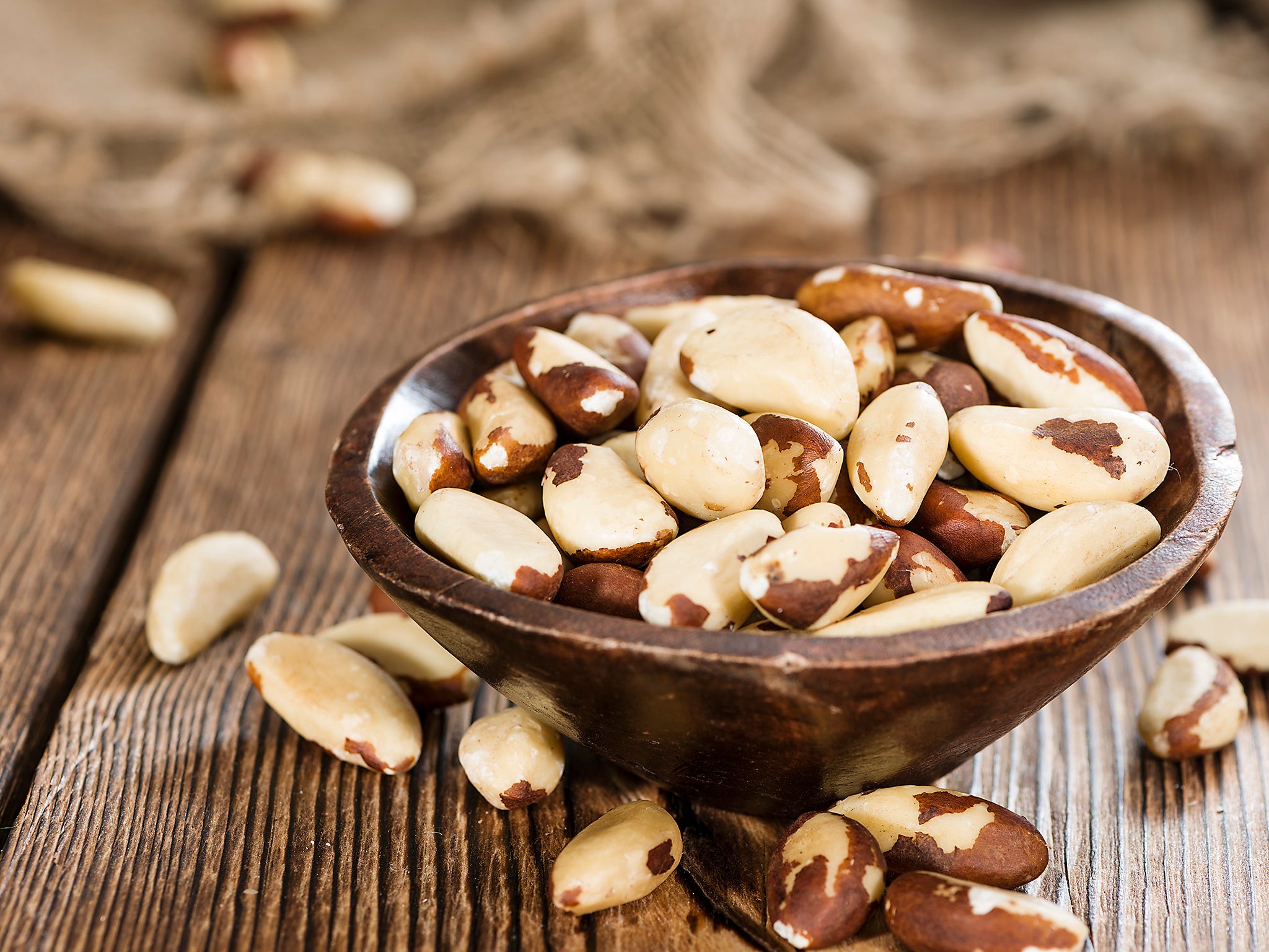 Get Brazil Nuts In Telugu Background