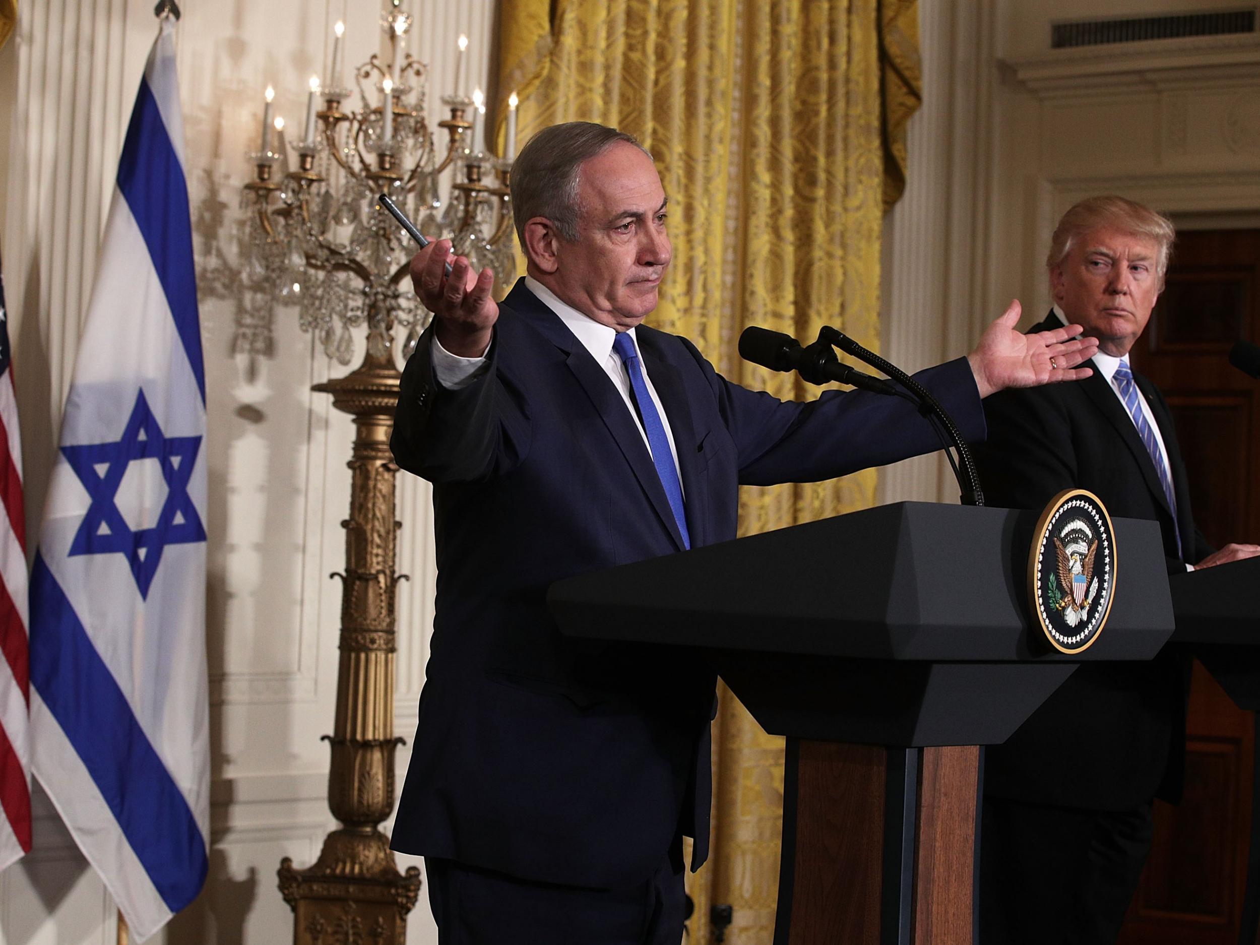 President Donald Trump and Israel's Prime Minister Benjamin Netanyahu
