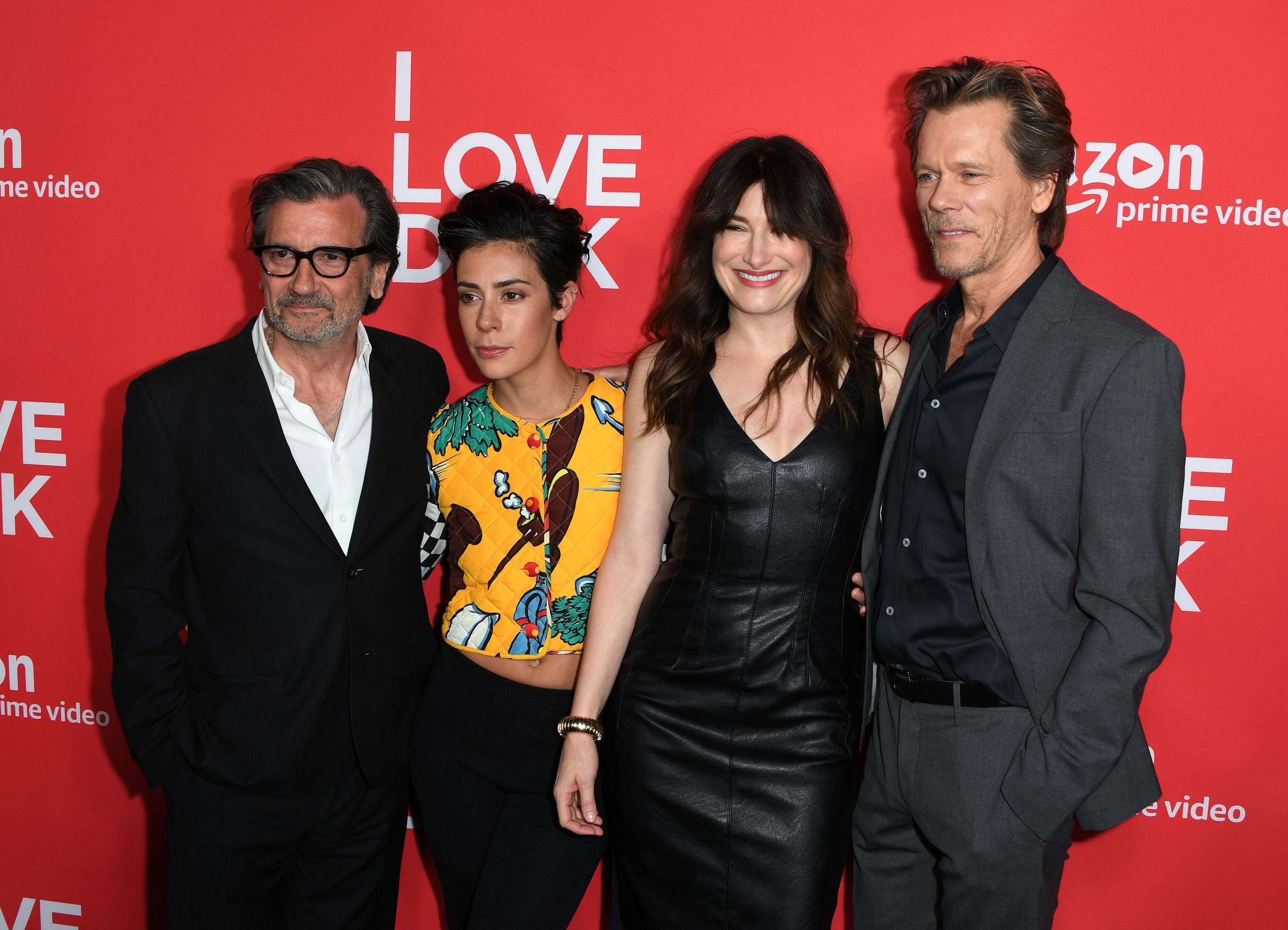 Actors (L-R) Griffin Dunne, Roberta Colindrez, Kathryn Hahn and Kevin Bacon arrive for the Premiere Of Amazon's 'I Love Dick' at Linwood Dunn Theatre