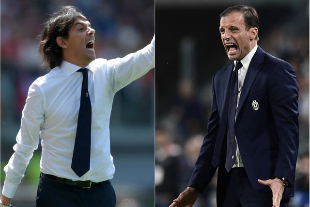 Tempers could flare when Inzaghi's Lazio take on Allegri's Juventus